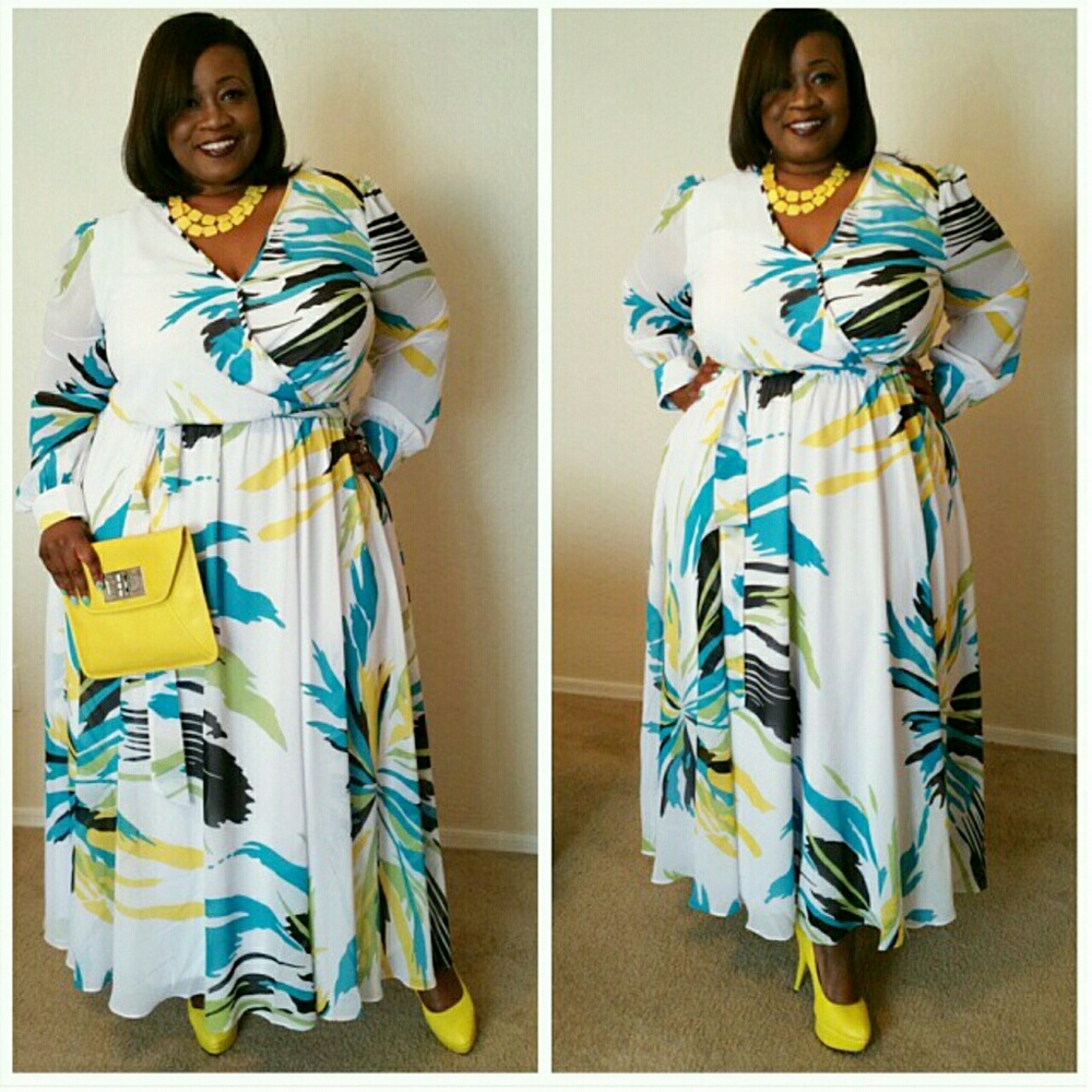 Beautiful Floral Print Maxi Dress (worn once)